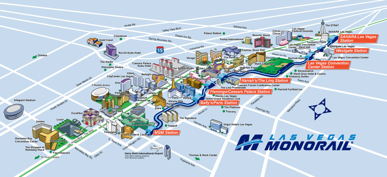 Las Vegas Monorail Route Map